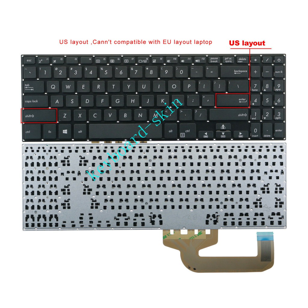 Bàn phím Laptop Asus X507 X507MA X507U X507UA X507UB zin chính hãng (Có video hướng dẫn lắp ráp)