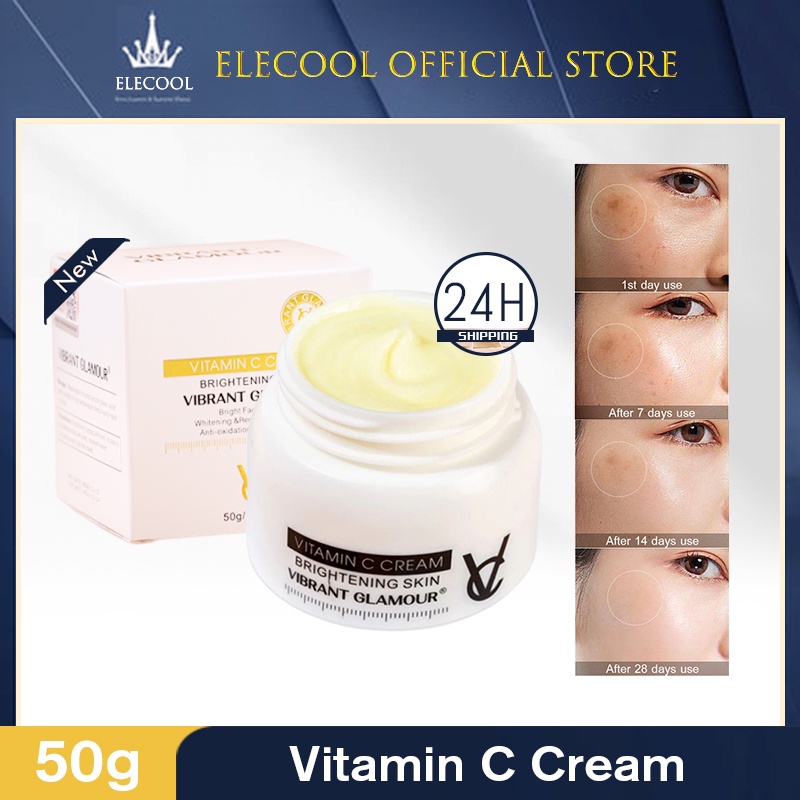 Kem dưỡng da mặt VIBRANT GLAMOUR chứa vitamin C tự nhiên làm trắng dưỡng ẩm loại bỏ tàn nhang cho mặt và cơ thể
