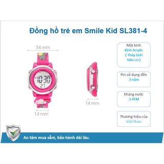 Đồng hồ trẻ em Smile Kid SL381-4 -BH chính hãng, bền bỉ với những va chạm thường ngày, thiết kế hiệ thumbnail