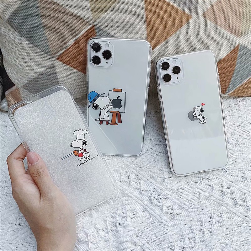 Ốp điện thoại mềm chống sốc trang trí hình Snoopy cho iPhone 11 Pro Max i6 6s 7 8 Plus X XR XS MAX X 7plus 8+ 12 Pro Max | BigBuy360 - bigbuy360.vn
