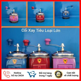 Cối xay tiêu mini quay tay loại lớn nhiều màu [Ảnh Shop Chụp]