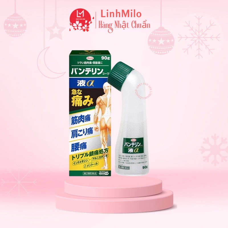 Lăn giảm đau xương khớp Banterin Kowa 90g Nhật Bản