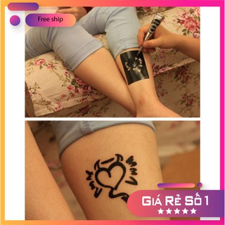 MỰC XĂM HENNA ĐEN VÀ 70 KHUÔN MINI