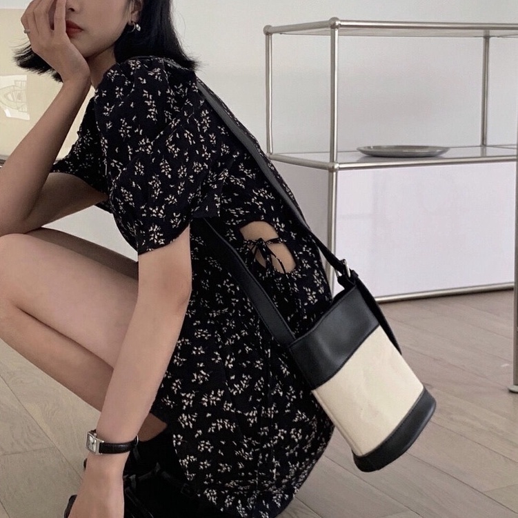 Đầm Hoa Cổ Tròn Thời Trang Pháp Mùa Hè Hàng Mới Dành Cho Bạn Nữ 2022