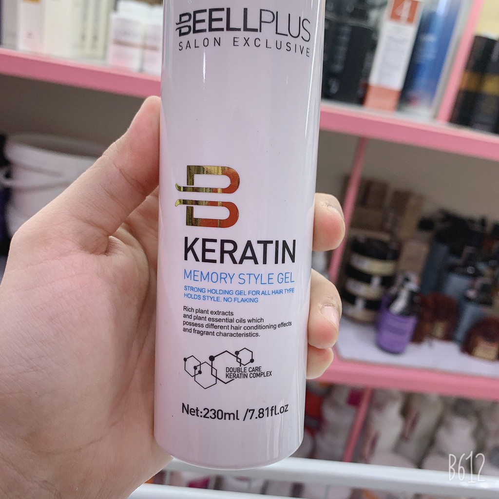 _Gel Tạo Kiểu Beell Plus Keratin Memory Style dành cho tóc con và tóc uốn xoăn 230ML