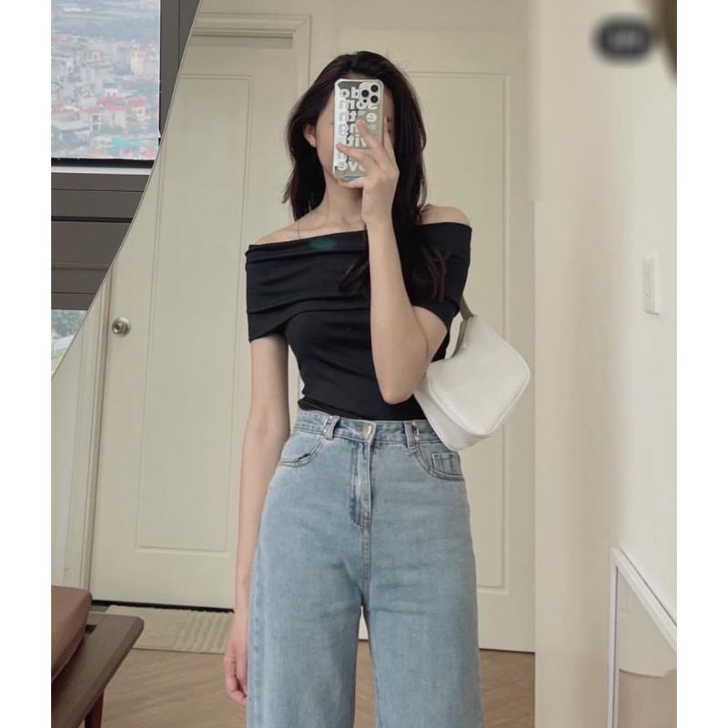 ÁO lệch vai tay ngắn
