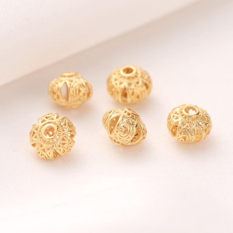 Hạt Xỏ Lỗ Bằng Đồng Mạ Vàng Dùng Làm Trang Sức Thủ Công diy