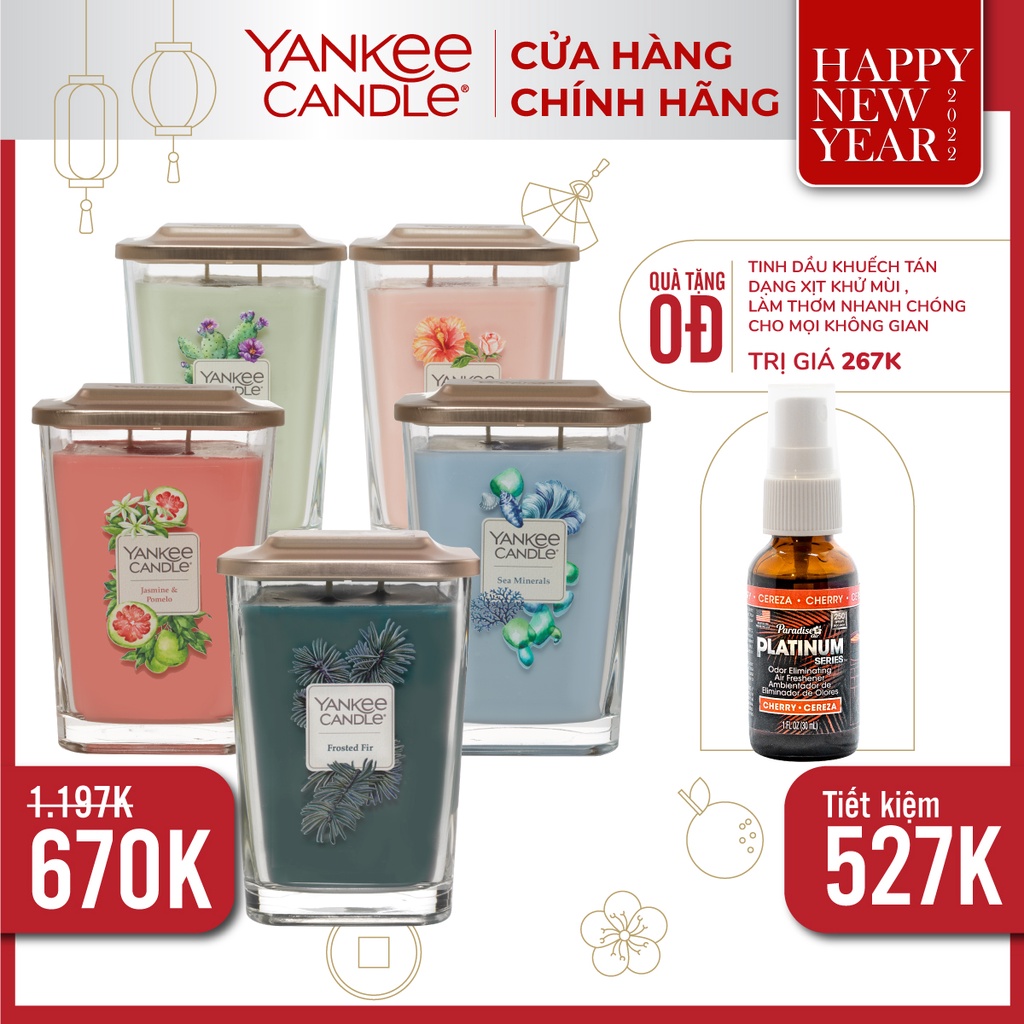 Nến thơm Sáp đậu nành Elevation Yankee Candle size L (552g) - BST mùi hương mới