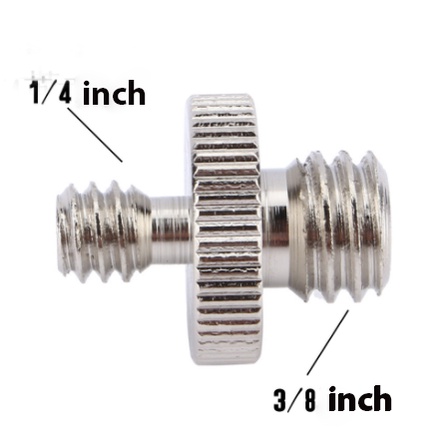 Ốc chuyển Đổi 1 / 4 inch Sang 3 / 8 inch cho Chân Máy Ảnh, Đèn