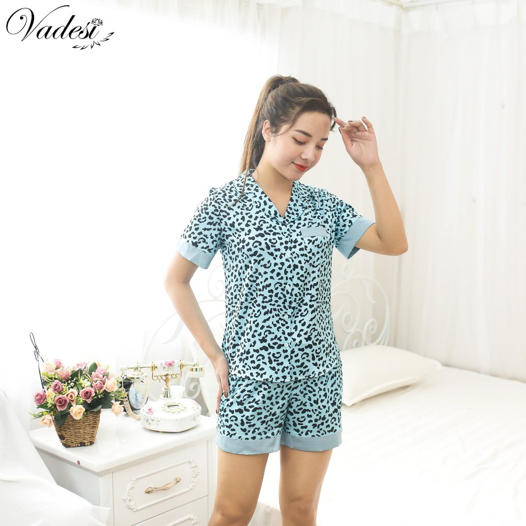 Bộ Đồ Ngủ Pijama Nữ Quần Đùi Tay Ngắn Lụa Cao Cấp Mặc Nhà Đẹp Mềm Mịn Thấm Hút Thoáng Mát – VADESI