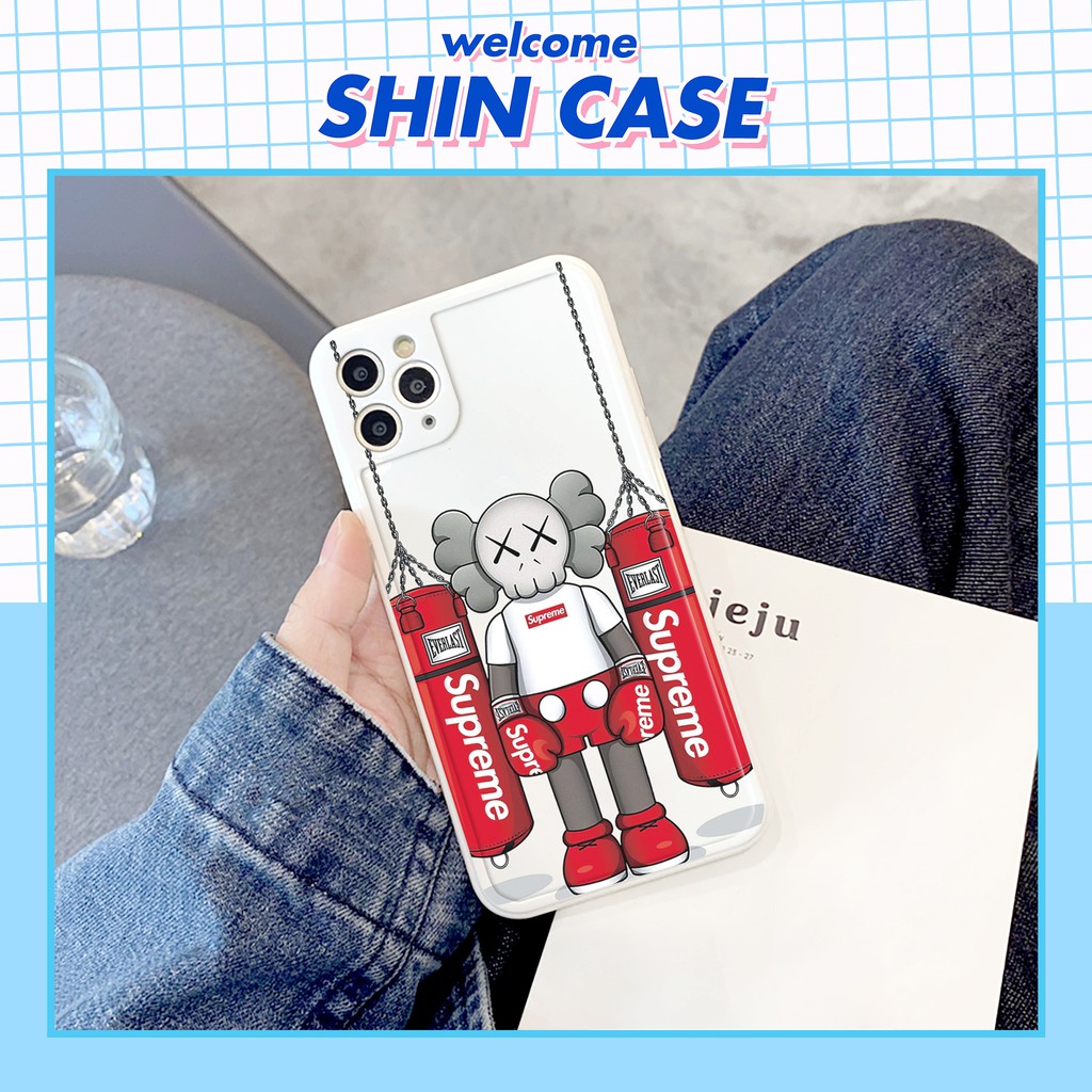 Ốp lưng iphone Kaws đấm bốc bóng cạnh vuông 6/6plus/6s/6splus/7/7plus/8/8plus/x/xr/xs/11/12/13/pro/max/plus/promax