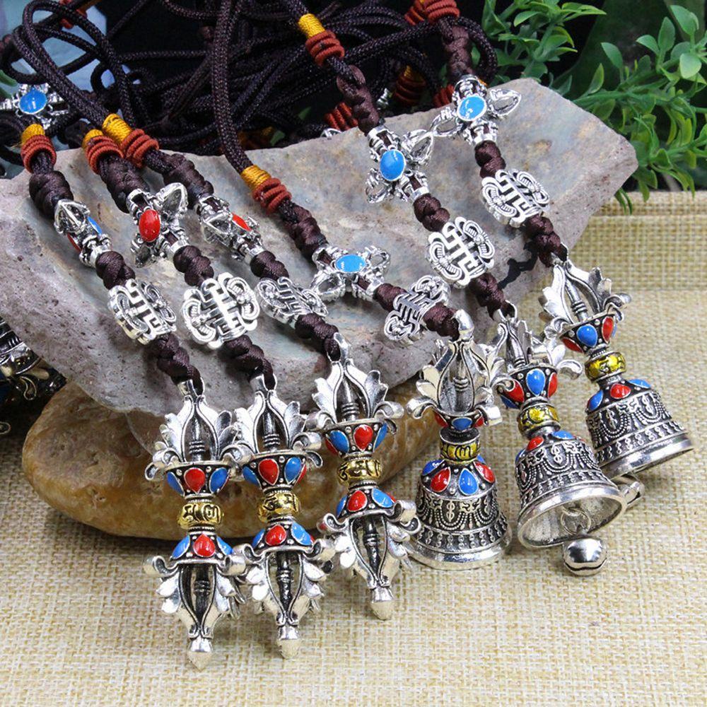 Vajra Chuông May Mắn Dây Thừng Bện Treo Túi Xách Hình Quỷ Làm Thủ Công DIY