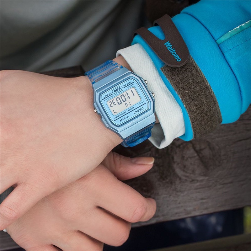 Đồng hồ unisex dây nhựa Casio Anh Khuê F-91 F-91WS-2DF