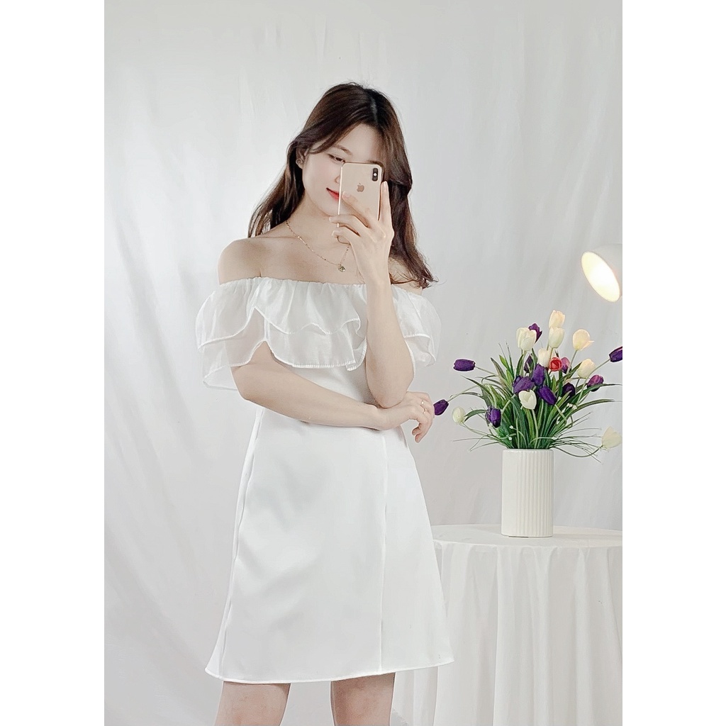 Váy Dầm Nữ Hở Vai Bèo Phong Cách Hàn Quốc Maia.clothes
