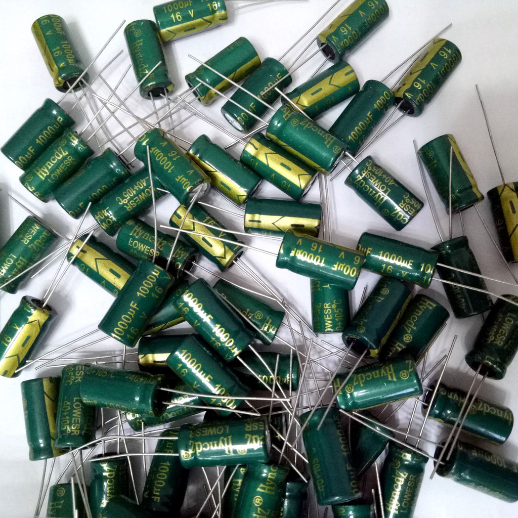 Set 20 Tụ Điện Nhôm 1000uf 16v size 8 x 16 mm Chuyên Dụng Đen