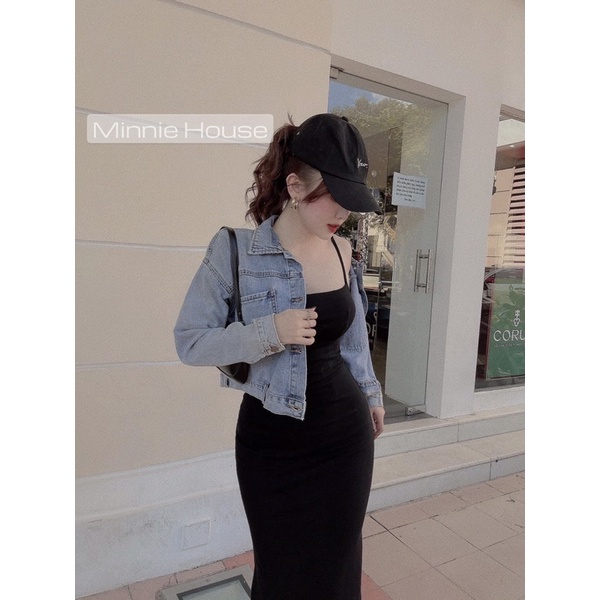 Đầm body 2 dây dáng dài size 40 - 58 kg