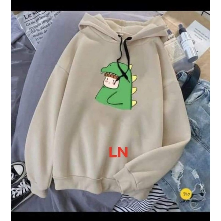 Áo hoodie khủng Long cô gái LN11