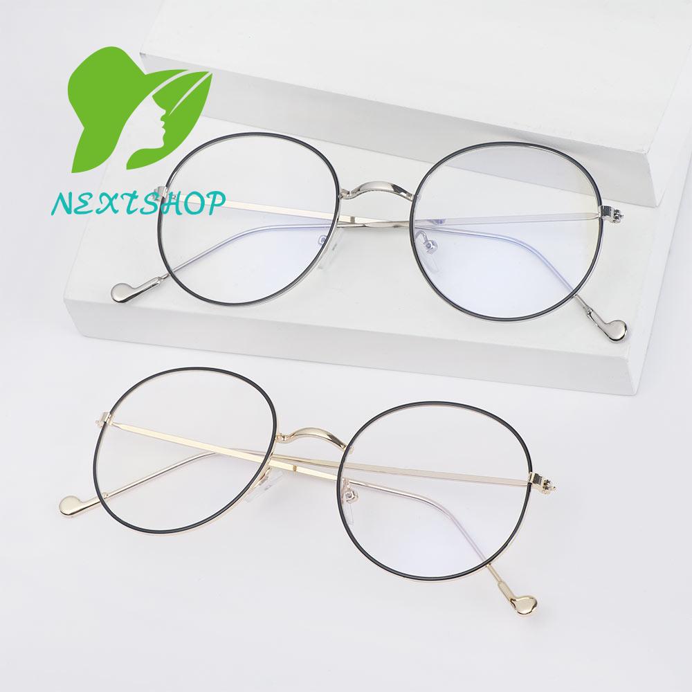 Mắt Kính Gọng Kim Loại Tròn Phong Cách Vintage