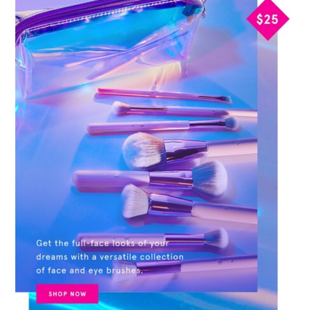 Bộ cọ BH cosmetics opallusion dreamy 8 cây ( bao cọ+hộp giấy+tem)