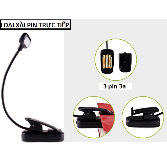 Đèn kẹp bàn , để bàn chông cận 5 led LY - 13 - Đèn đọc sách kẹp bàn