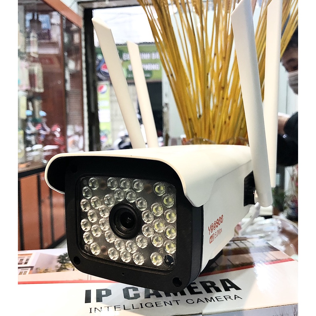 Camera Yoosee ngoài trời thân xoay 4 râu 48 led 5.0Mpx siêu nét,chống nuớc, xoay 180 độ,xem đêm có màu,bảo hành 12 tháng