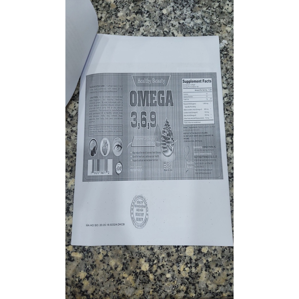 Viên Uống Omega 3,6,9 Healthy Beauty