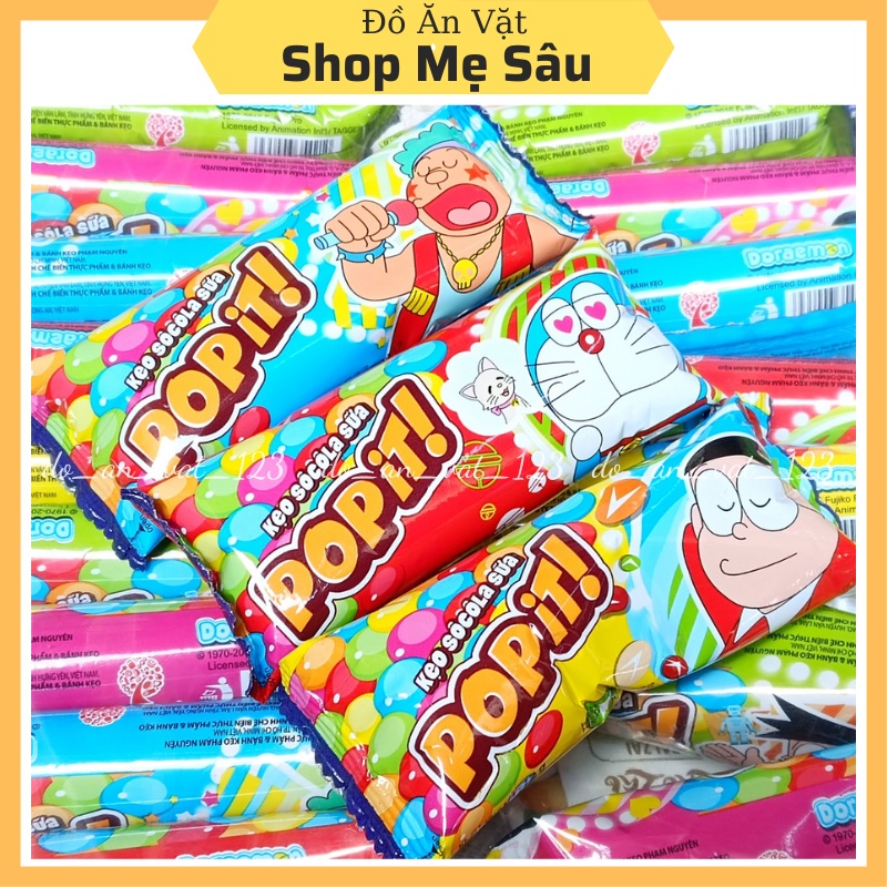 Kẹo viên socola bọc đường Pop it hình Doraemon dễ thương gói 12g
