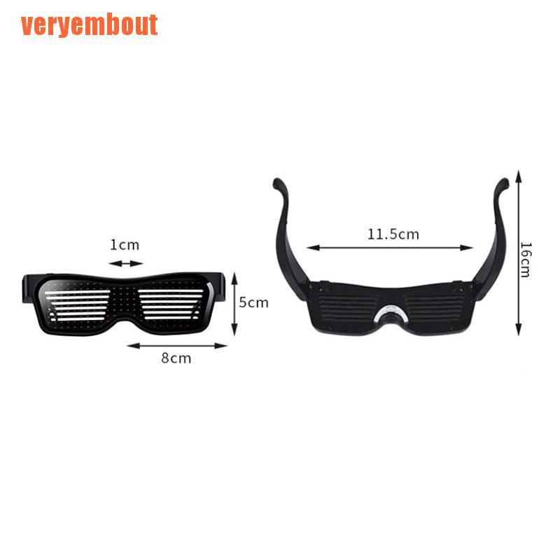 Mắt Kính Tích Hợp Đèn Led Phát Sáng Kết Nối Bluetooth Cổng Usb | BigBuy360 - bigbuy360.vn