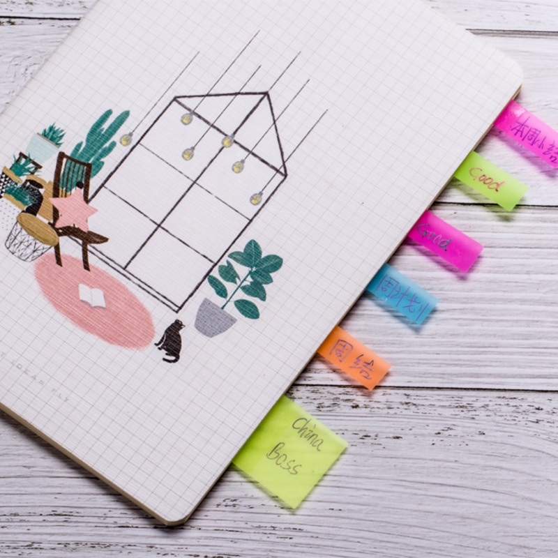 Set 10 Màu - 200 Miếng Dán Tab Đánh Dấu Trang Sách Note (Shop J-ArtPens)