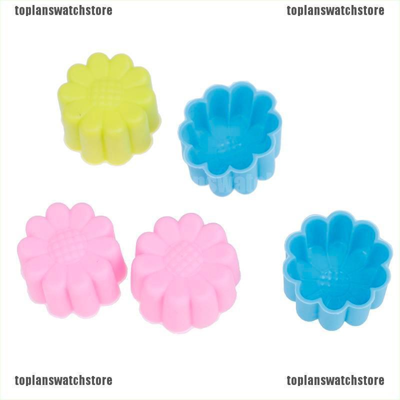 Khuôn silicone làm bánh tart trứng / muffin hình hoa hướng dương chất lượng cao