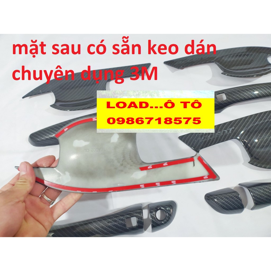 Ốp Tay Hõm Cửa Xe Huyndai Accent 2022-2018 Vân carbon Cao Cấp