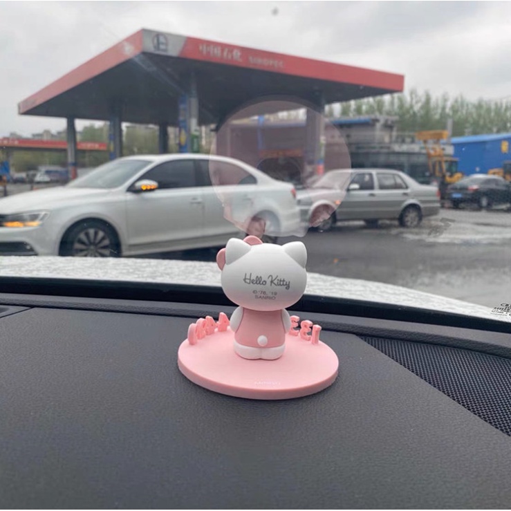 Bảng ghi số điện thoại đỗ xe tạm thời XIAODUOJIAJU hình Hello Kitty xinh xắn