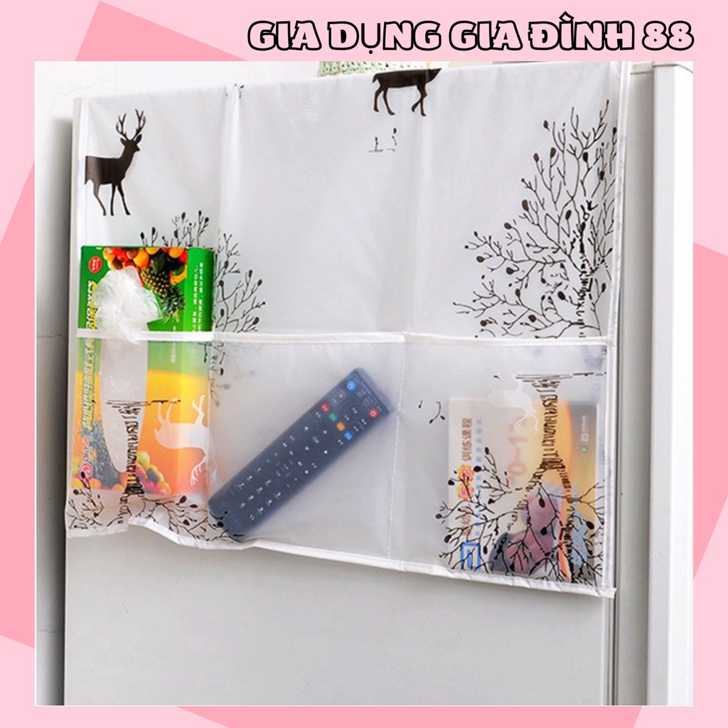 ❌RẺ VÔ ĐỊCH ❌Tấm Phủ Tủ Lạnh/ Che Tủ Lạnh Chống Thấm Nước, Đựng Đồ Tiện Dụng 130 x 55cm 88225 Gia Dụng Gia Đình