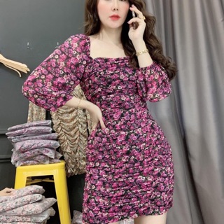 Đầm body nhún eo