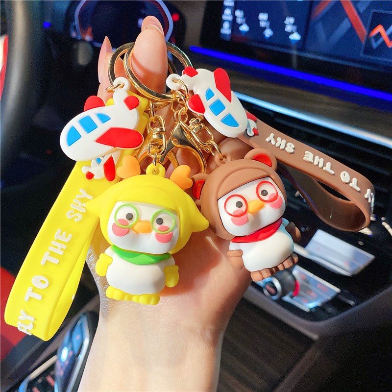 Móc khoá gấu đeo kính siêu cưng / làm quà tặng