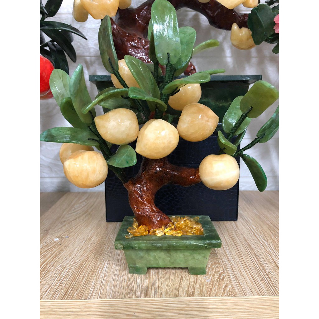 [Đá tự nhiên 100%]CÂY ĐÀO TIÊN ĐÁ VÀNG HOÀNG NGỌC | BigBuy360 - bigbuy360.vn