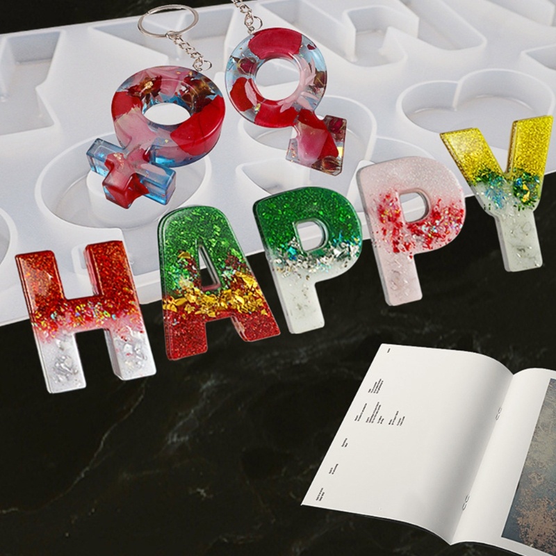 Sa Khuôn Silicone Làm Trang Sức Hình Chữ Cái