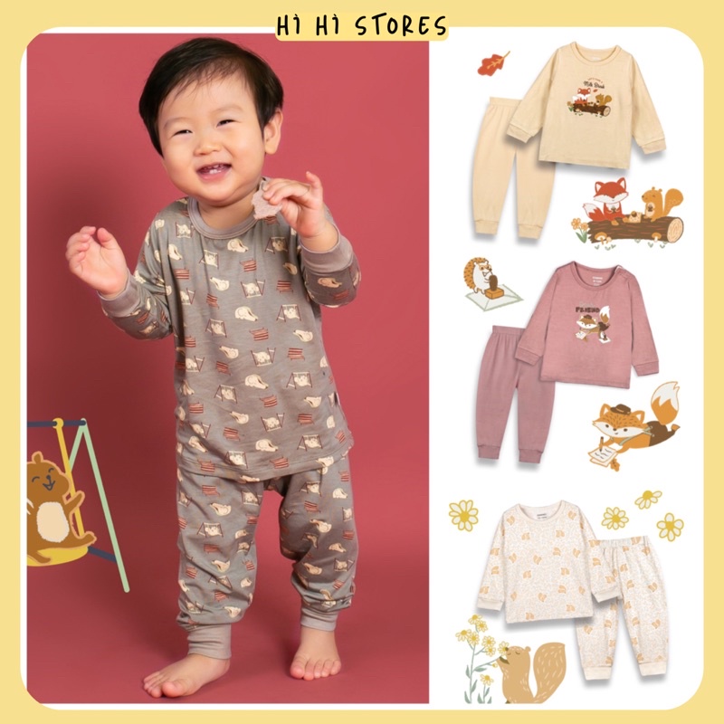 Chaang bộ dài tay cúc vai Chaang Park cho bé mặc thu đông AW22D10