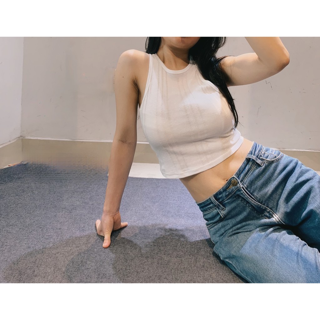 ⭐️Xả Hàng⭐️ Áo Croptop nữ chất cotton, áo ba lỗ cộc tay nữ vải co giãn 4 chiều. | BigBuy360 - bigbuy360.vn