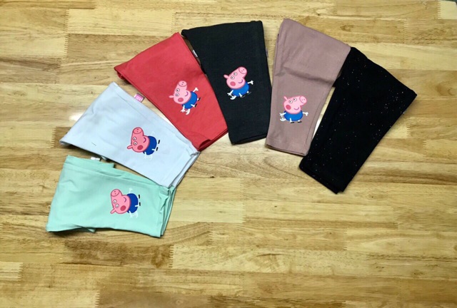 QUẦN DÀI THUN QUẦN LEGGING DÀI BÉ GÁI HEO PEPPA  MỀM MÁT SIZE NHÍ ĐẠI 1-16 SALE