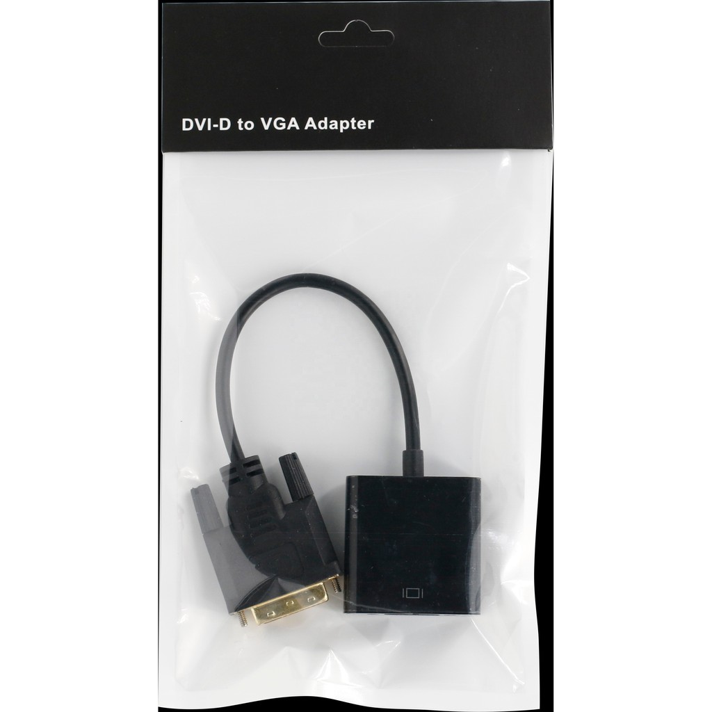 Cáp DVI to VGA, chuyển đổi tín hiệu DVI-D 24+1 sang VGA dài 0.2m