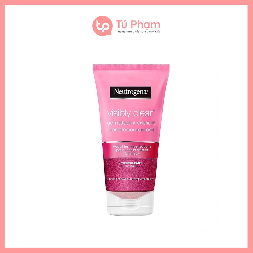 Sữa Rửa Mặt Neutrogena Visibly Clear Gel Nettoyant Exfoliant Pamplemousse Rose 150ml