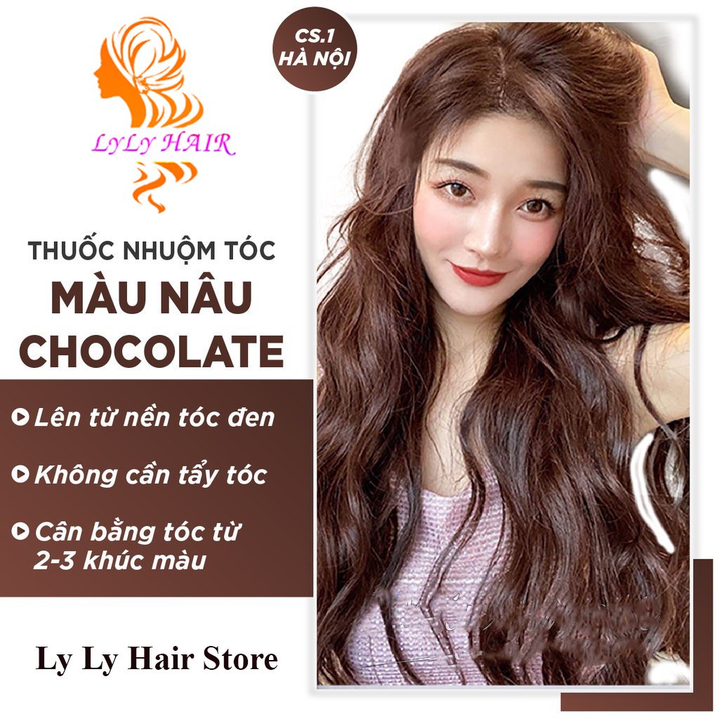 Giảm giá Thuốc Nhuộm Tóc Màu Nâu Chocolate / Nâu socola | Lên Từ Nền Tự  Nhiên Không Tẩy Màu nhuộm tóc tại nhà tone nâu - BeeCost