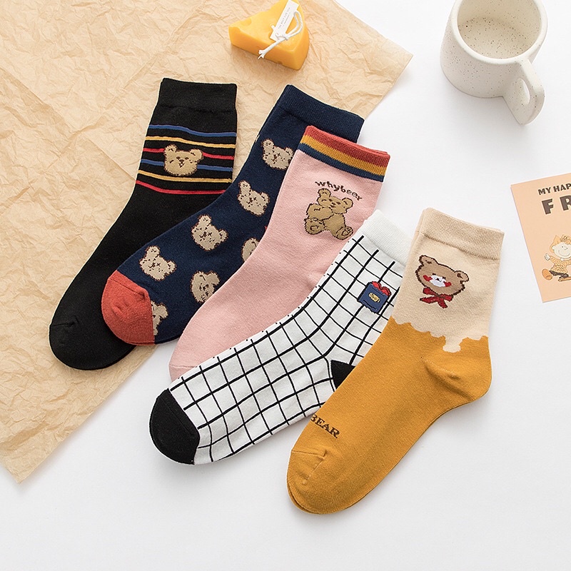Tất gấu Whybear cao cổ