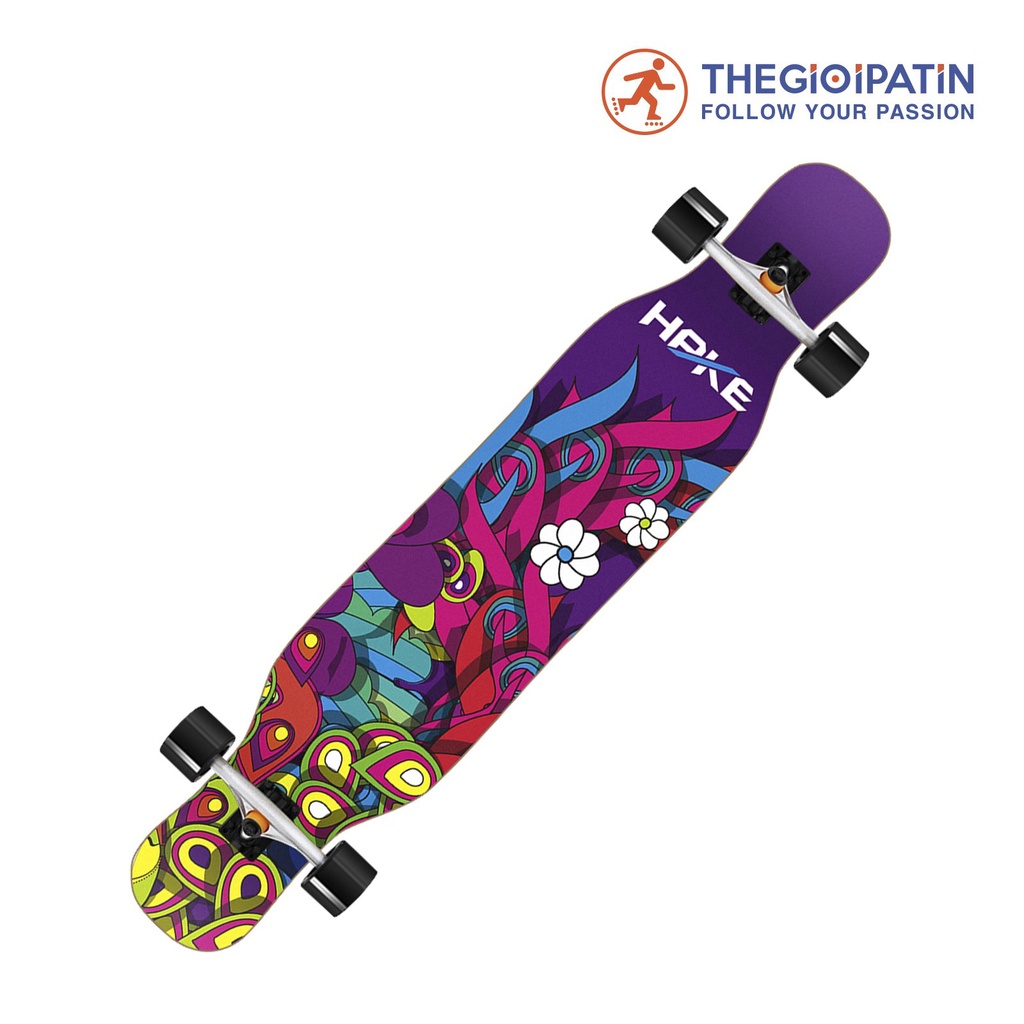 Ván Trượt Cougar-Longboard HPKE-03 Cao Cấp, Mặt Nhám Chống Trơn Dành Cho Người Lớn Và Trẻ Em