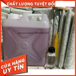  Keo Composite { GIÁ HỦY DIỆT}Combo 5kg keo comosite và 5m sợi thủy tinh tặng kèm chất xúc tác và chổi cọ 