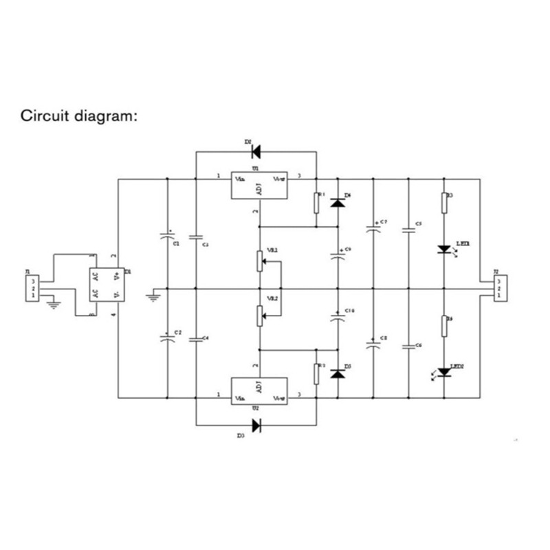 Bảng Mạch Điều Chỉnh Nguồn Điện Lm317 Lm337