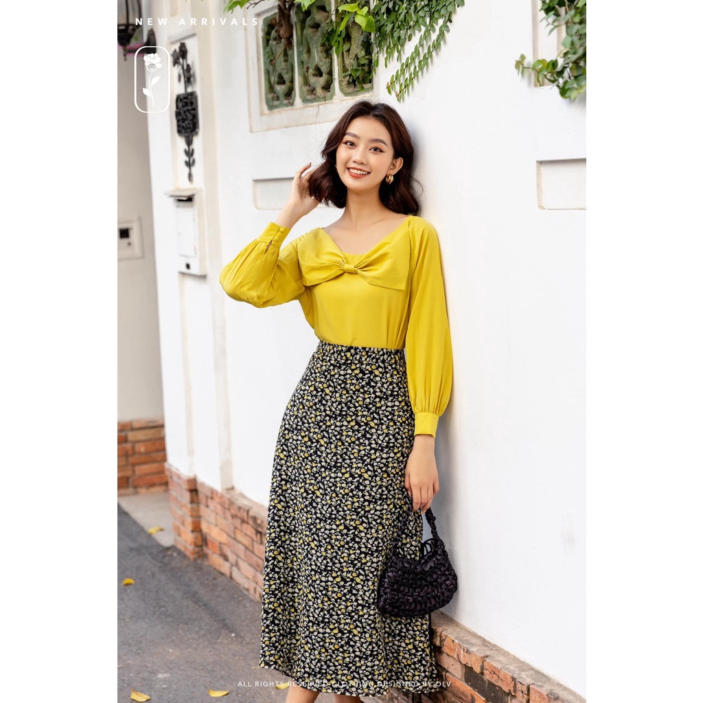 OLV - Áo Mustard Bowy Top