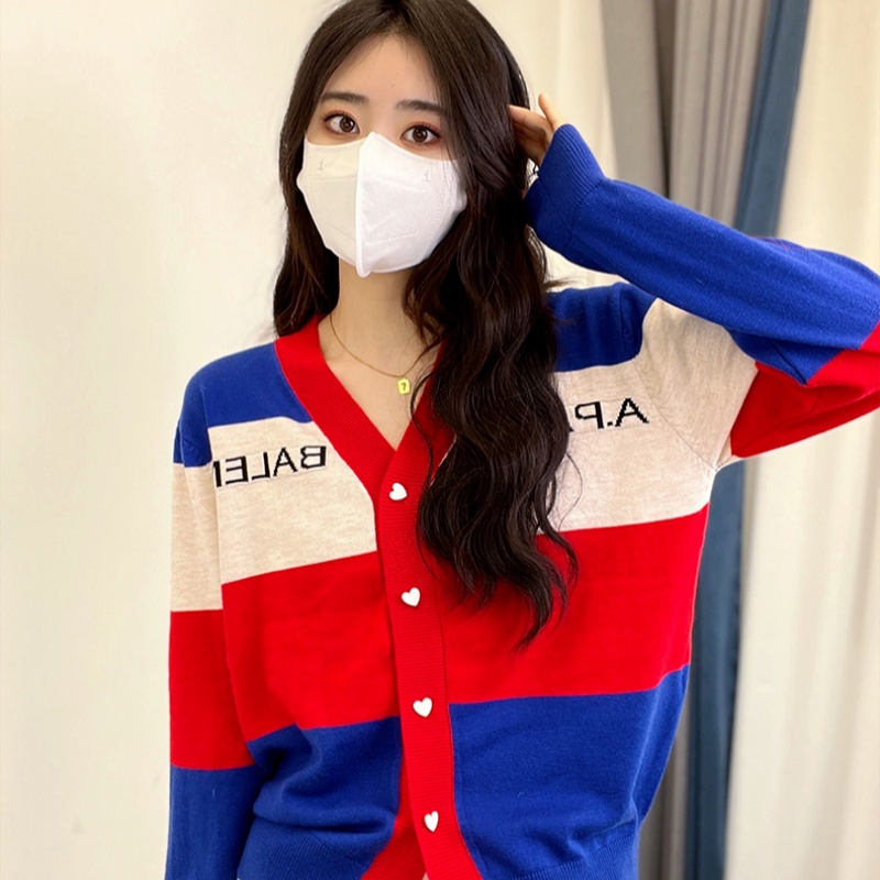 Áo khoác cardigan ZHELIHANGFEI dệt kim tay dài cổ chữ V dáng rộng kiểu dáng ngọt ngào cho nữ