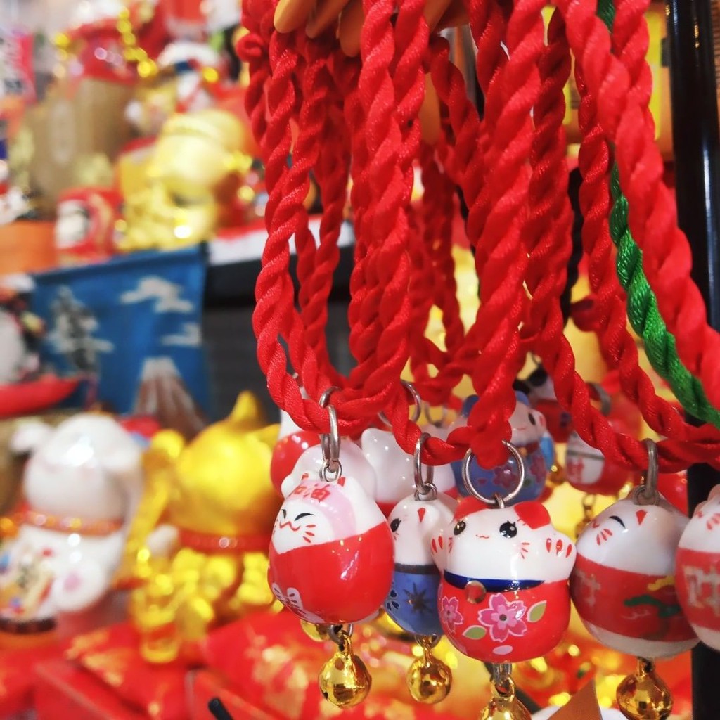 Vòng tay may mắn HANDMADE mèo thần tài phong thủy may mắn Maneki Neko